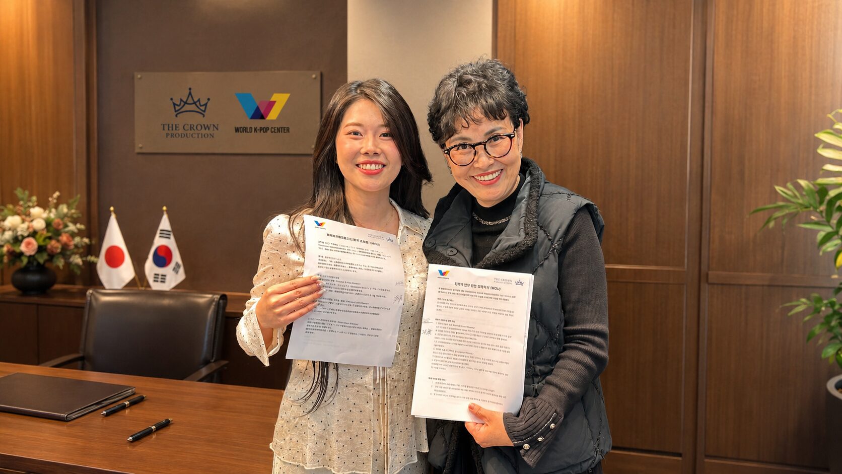 The Crown Production株式会社 CEO 須原汝潔、WORLD K-POP CENTER 会長 キム・インドク